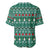 Bangladesh Christmas Baseball Jersey with Santa Claus in Traditional Outfit Snowman and Tree Pattern - Wonder Print Shop