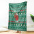Bangladesh Christmas Blanket with Santa Claus in Traditional Outfit Snowman and Tree Pattern - Wonder Print Shop