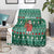 Bangladesh Christmas Blanket with Santa Claus in Traditional Outfit Snowman and Tree Pattern - Wonder Print Shop