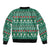 Bangladesh Christmas Bomber Jacket with Santa Claus in Traditional Outfit Snowman and Tree Pattern - Wonder Print Shop
