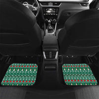 Bangladesh Christmas Car Mats with Santa Claus in Traditional Outfit Snowman and Tree Pattern - Wonder Print Shop