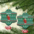 Bangladesh Christmas Ceramic Ornament with Santa Claus in Traditional Outfit Snowman and Tree Pattern - Wonder Print Shop