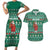 Bangladesh Christmas Couples Matching Short Sleeve Bodycon Dress and Hawaiian Shirt with Santa Claus in Traditional Outfit Snowman and Tree Pattern - Wonder Print Shop