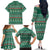 Bangladesh Christmas Family Matching Off The Shoulder Long Sleeve Dress and Hawaiian Shirt with Santa Claus in Traditional Outfit Snowman and Tree Pattern - Wonder Print Shop