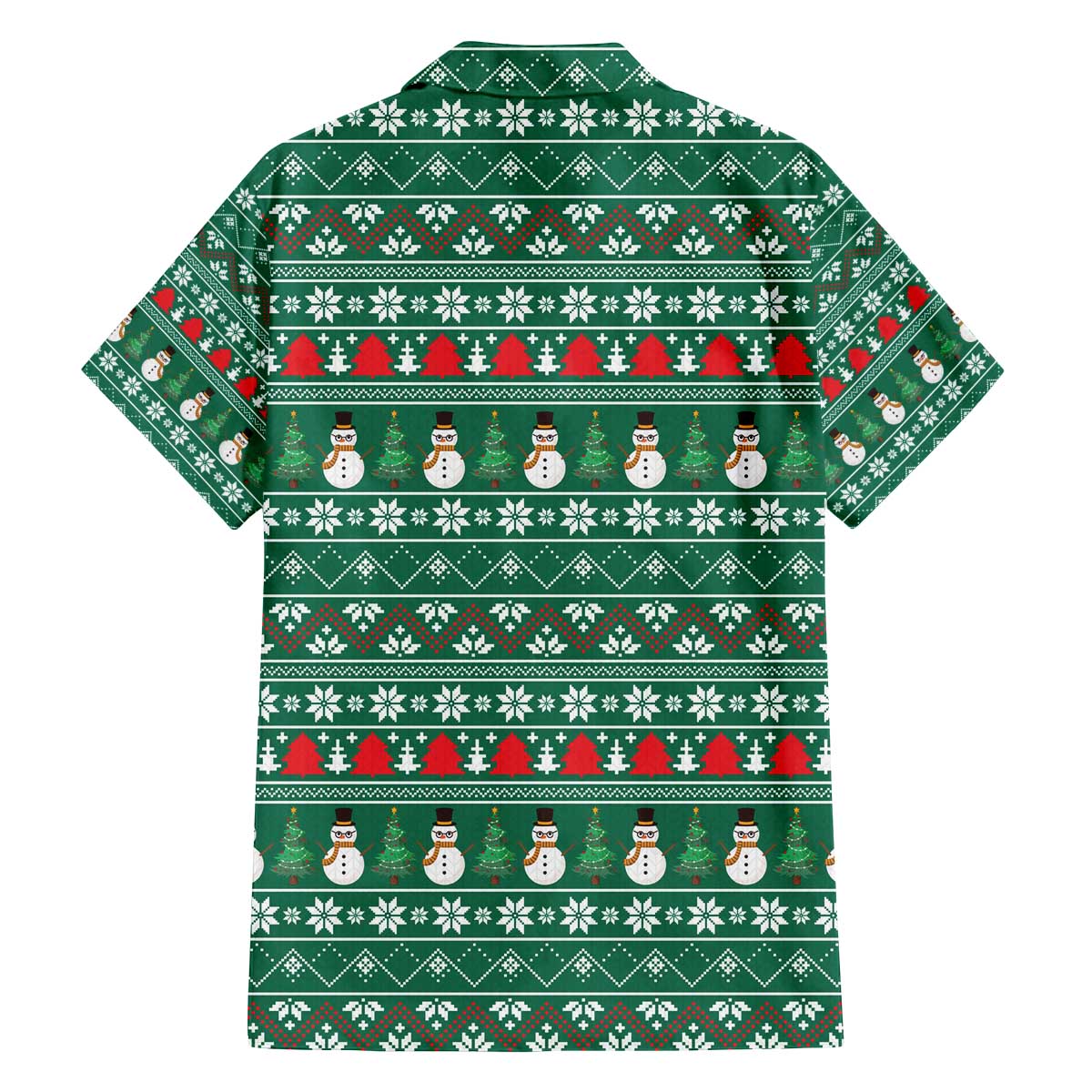 Bangladesh Christmas Family Matching Off The Shoulder Long Sleeve Dress and Hawaiian Shirt with Santa Claus in Traditional Outfit Snowman and Tree Pattern - Wonder Print Shop