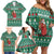 Bangladesh Christmas Family Matching Off Shoulder Short Dress and Hawaiian Shirt with Santa Claus in Traditional Outfit Snowman and Tree Pattern - Wonder Print Shop