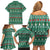 Bangladesh Christmas Family Matching Off Shoulder Short Dress and Hawaiian Shirt with Santa Claus in Traditional Outfit Snowman and Tree Pattern - Wonder Print Shop