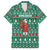 Bangladesh Christmas Family Matching Off Shoulder Short Dress and Hawaiian Shirt with Santa Claus in Traditional Outfit Snowman and Tree Pattern - Wonder Print Shop