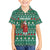 Bangladesh Christmas Family Matching Off Shoulder Short Dress and Hawaiian Shirt with Santa Claus in Traditional Outfit Snowman and Tree Pattern - Wonder Print Shop