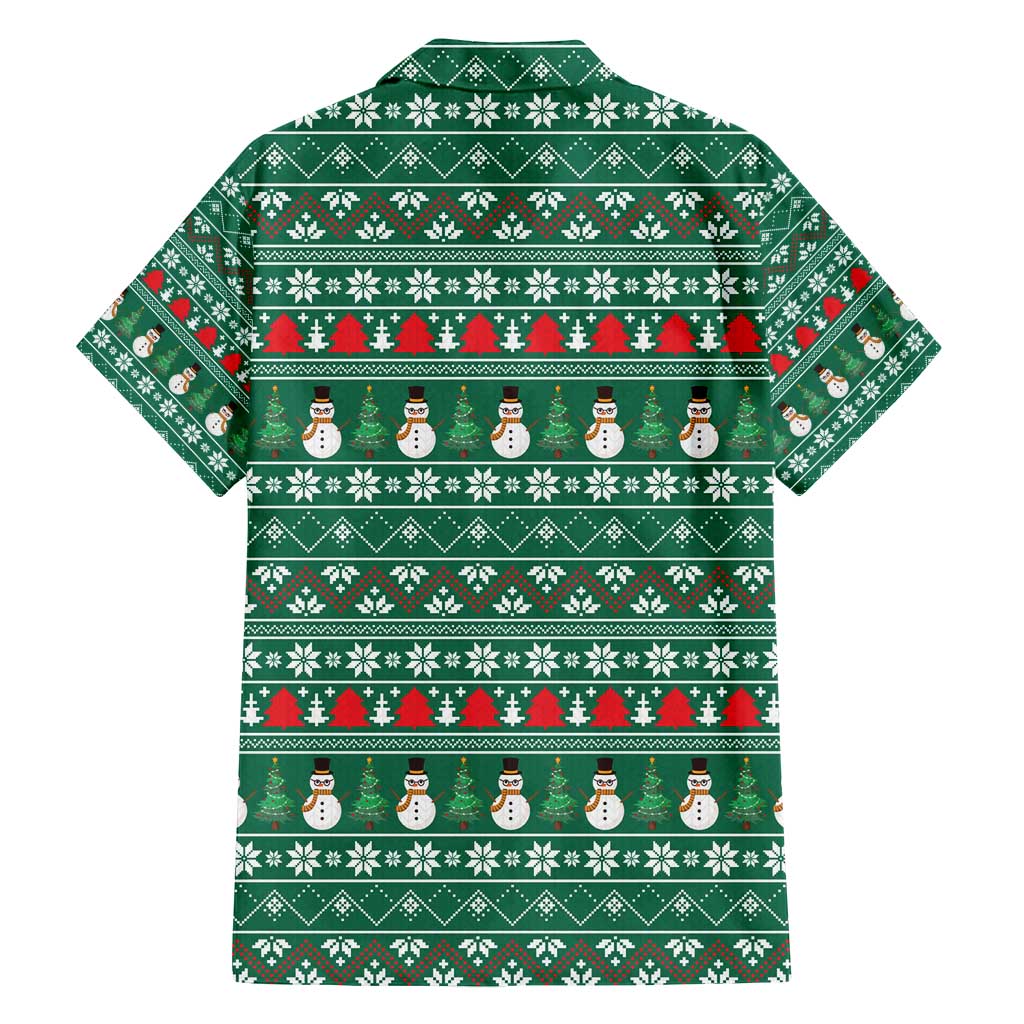 Bangladesh Christmas Family Matching Tank Maxi Dress and Hawaiian Shirt with Santa Claus in Traditional Outfit Snowman and Tree Pattern - Wonder Print Shop