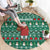 Bangladesh Christmas Round Carpet with Santa Claus in Traditional Outfit Snowman and Tree Pattern - Wonder Print Shop