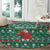 Bangladesh Christmas Round Carpet with Santa Claus in Traditional Outfit Snowman and Tree Pattern - Wonder Print Shop