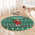 Bangladesh Christmas Round Carpet with Santa Claus in Traditional Outfit Snowman and Tree Pattern - Wonder Print Shop