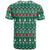 Bangladesh Christmas T Shirt with Santa Claus in Traditional Outfit Snowman and Tree Pattern - Wonder Print Shop