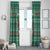 Bangladesh Christmas Window Curtain with Santa Claus in Traditional Outfit Snowman and Tree Pattern - Wonder Print Shop