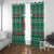 Bangladesh Christmas Window Curtain with Santa Claus in Traditional Outfit Snowman and Tree Pattern - Wonder Print Shop