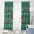 Bangladesh Christmas Window Curtain with Santa Claus in Traditional Outfit Snowman and Tree Pattern - Wonder Print Shop