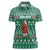 Bangladesh Christmas Women Polo Shirt with Santa Claus in Traditional Outfit Snowman and Tree Pattern - Wonder Print Shop