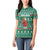 Bangladesh Christmas Women Polo Shirt with Santa Claus in Traditional Outfit Snowman and Tree Pattern - Wonder Print Shop