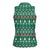 Bangladesh Christmas Women Sleeveless Polo Shirt with Santa Claus in Traditional Outfit Snowman and Tree Pattern - Wonder Print Shop