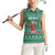 Bangladesh Christmas Women Sleeveless Polo Shirt with Santa Claus in Traditional Outfit Snowman and Tree Pattern - Wonder Print Shop
