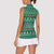 Bangladesh Christmas Women Sleeveless Polo Shirt with Santa Claus in Traditional Outfit Snowman and Tree Pattern - Wonder Print Shop