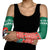 Bangladesh Christmas Arm Sleeves with Black-Capped Bird Gift Stack and Green Red Snowflake Pattern - Wonder Print Shop