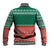 Bangladesh Christmas Baseball Jacket with Black-Capped Bird Gift Stack and Green Red Snowflake Pattern - Wonder Print Shop