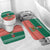 Bangladesh Christmas Bathroom Set with Black-Capped Bird Gift Stack and Green Red Snowflake Pattern - Wonder Print Shop