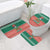 Bangladesh Christmas Bathroom Set with Black-Capped Bird Gift Stack and Green Red Snowflake Pattern - Wonder Print Shop