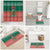 Bangladesh Christmas Bathroom Set with Black-Capped Bird Gift Stack and Green Red Snowflake Pattern - Wonder Print Shop