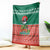 Bangladesh Christmas Blanket with Black-Capped Bird Gift Stack and Green Red Snowflake Pattern - Wonder Print Shop