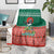 Bangladesh Christmas Blanket with Black-Capped Bird Gift Stack and Green Red Snowflake Pattern - Wonder Print Shop