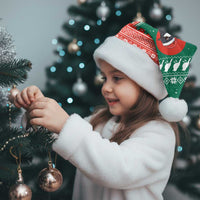 Bangladesh Christmas Santa Hat with Black-Capped Bird Gift Stack and Green Red Snowflake Pattern - Wonder Print Shop