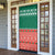 Bangladesh Christmas Door Cover with Black-Capped Bird Gift Stack and Green Red Snowflake Pattern - Wonder Print Shop