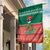 Bangladesh Christmas Garden Flag with Black-Capped Bird Gift Stack and Green Red Snowflake Pattern - Wonder Print Shop