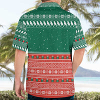 Bangladesh Christmas Hawaiian Shirt with Black-Capped Bird Gift Stack and Green Red Snowflake Pattern - Wonder Print Shop