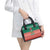 Bangladesh Christmas Shoulder Handbag with Black-Capped Bird Gift Stack and Green Red Snowflake Pattern - Wonder Print Shop