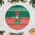 Bangladesh Christmas Tree Skirt with Black-Capped Bird Gift Stack and Green Red Snowflake Pattern - Wonder Print Shop