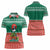 Bangladesh Christmas Women Polo Shirt with Black-Capped Bird Gift Stack and Green Red Snowflake Pattern - Wonder Print Shop