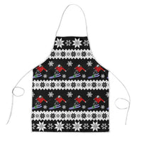 Skiing Snowflake Christmas Apron Xmas Holiday Patterns - Wonder Print Shop
