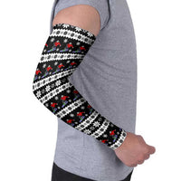 Skiing Snowflake Christmas Arm Sleeves Xmas Holiday Patterns - Wonder Print Shop