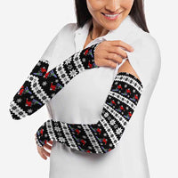Skiing Snowflake Christmas Arm Sleeves Xmas Holiday Patterns - Wonder Print Shop