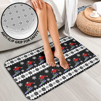 Skiing Snowflake Christmas Bathroom Set Xmas Holiday Patterns - Wonder Print Shop