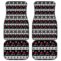 Skiing Snowflake Christmas Car Mats Xmas Holiday Patterns - Wonder Print Shop