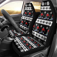 Skiing Snowflake Christmas Car Seat Cover Xmas Holiday Patterns - Wonder Print Shop