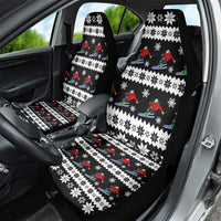 Skiing Snowflake Christmas Car Seat Cover Xmas Holiday Patterns - Wonder Print Shop