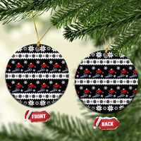 Skiing Snowflake Christmas Ceramic Ornament Xmas Holiday Patterns - Wonder Print Shop
