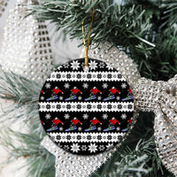 Skiing Snowflake Christmas Ceramic Ornament Xmas Holiday Patterns - Wonder Print Shop