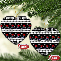 Skiing Snowflake Christmas Ceramic Ornament Xmas Holiday Patterns - Wonder Print Shop